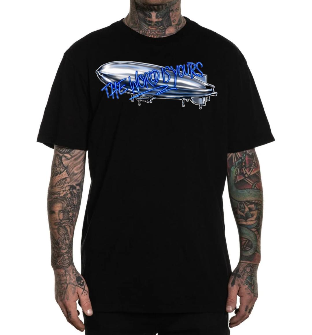 The world is yours blimp blue tee *LIMITED*